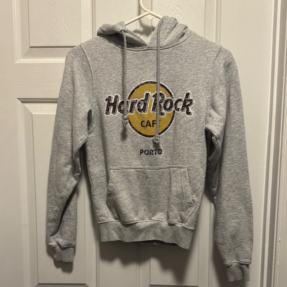 Hard Rock Cafe Gray Hoodie Porto